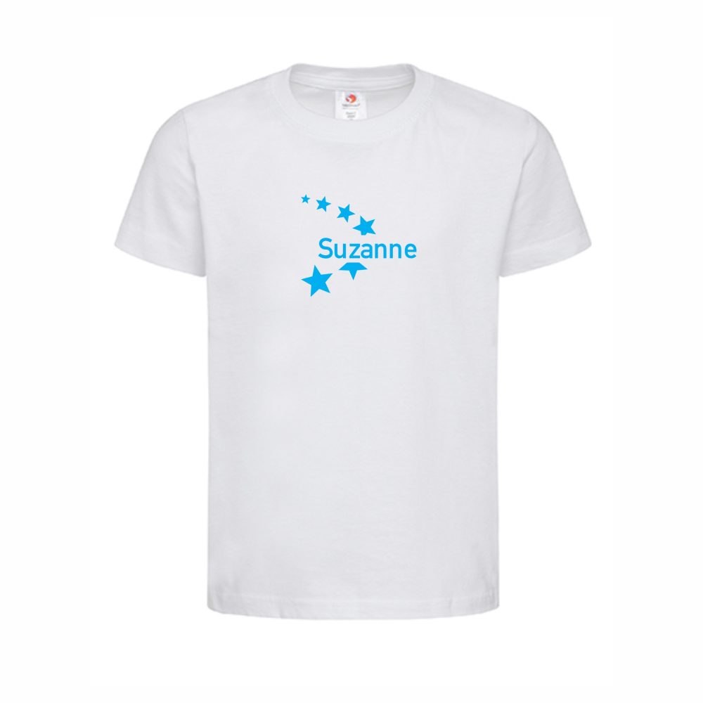 Witte T-shirt naam en figuur - Étoiles de Miel
